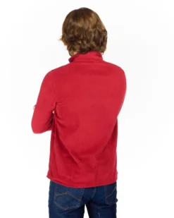 ON SPIRIT - MICROPILE UOMO MEZZA ZIP ROSSO - VITTORIO