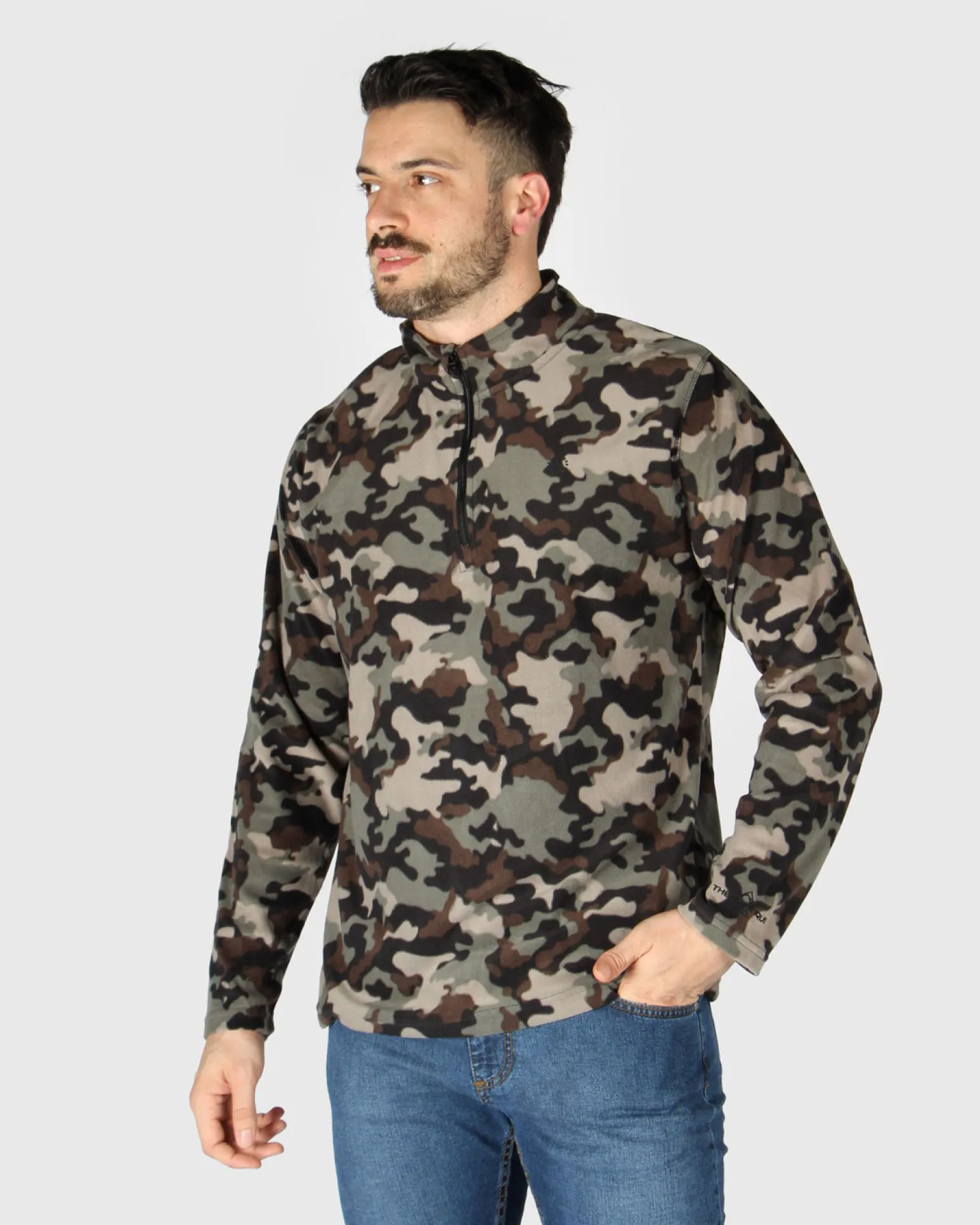 ON SPIRIT - MICROPILE UOMO MEZZA ZIP MILITARE - VITTORIO