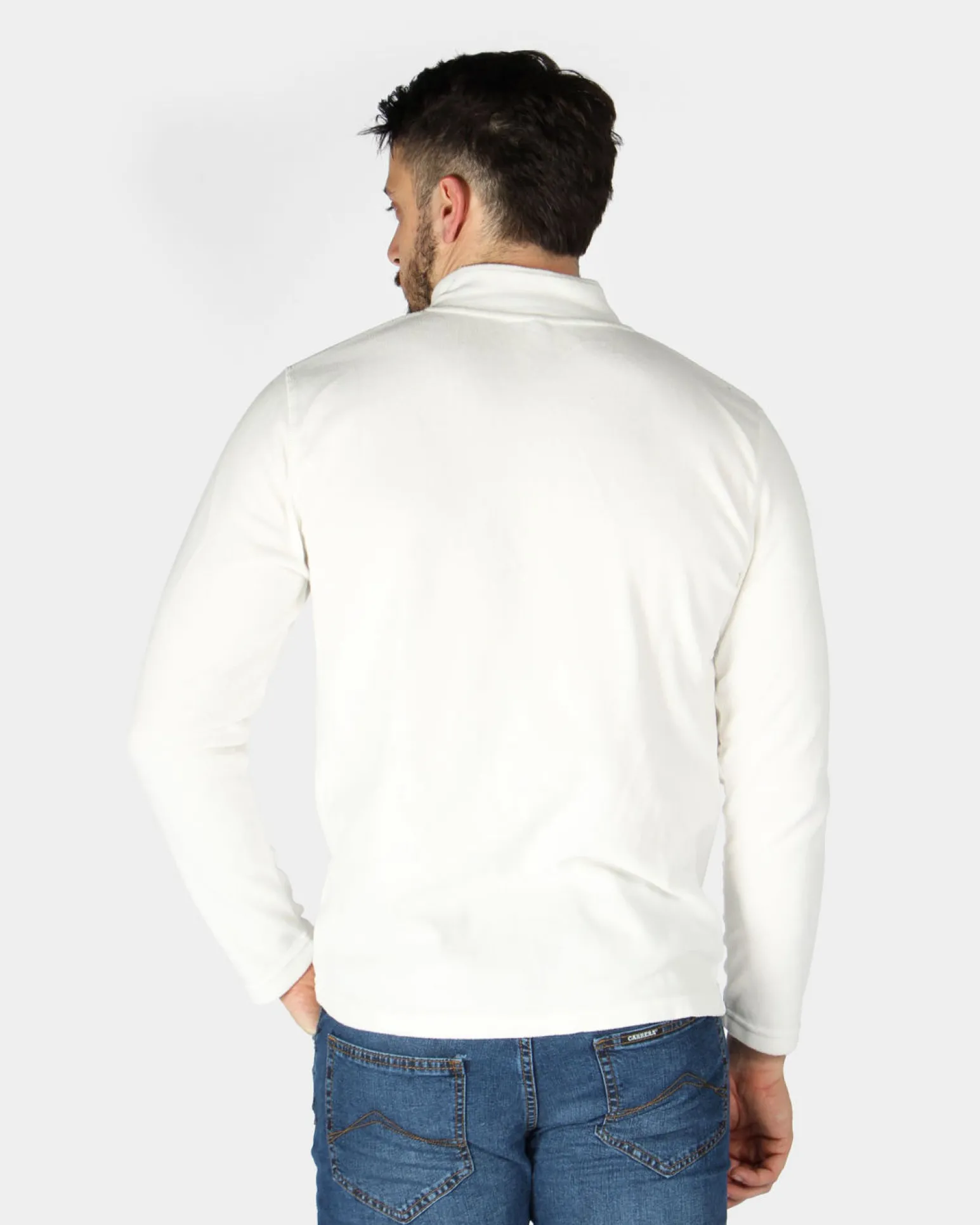 ON SPIRIT - MICROPILE UOMO MEZZA ZIP BIANCO - VITTORIO