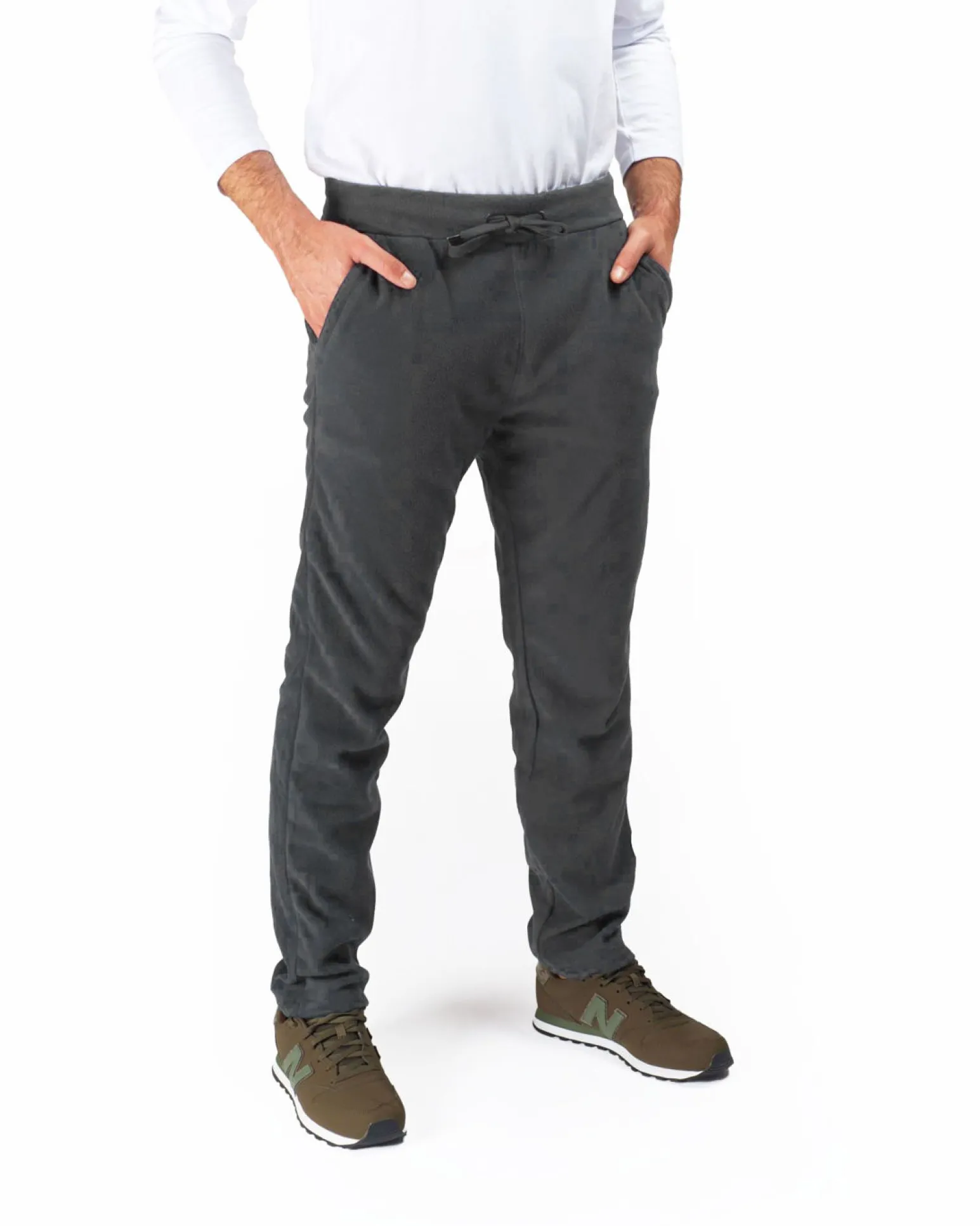 ON SPIRIT - PANTALONI IN PILE UOMO GRIGIO SCURO - ROBERT