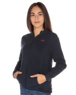 ON SPIRIT - PILE BLU DA DONNA CON CAPPUCCIO E ZIP