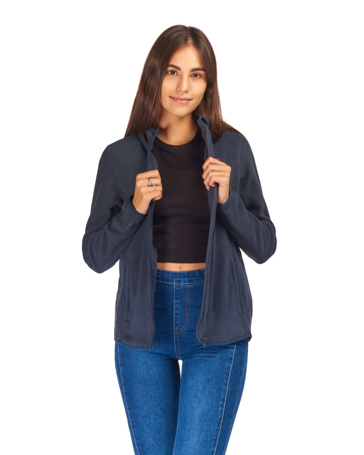 ON SPIRIT - PILE DONNA FULL ZIP BLU - LUANA