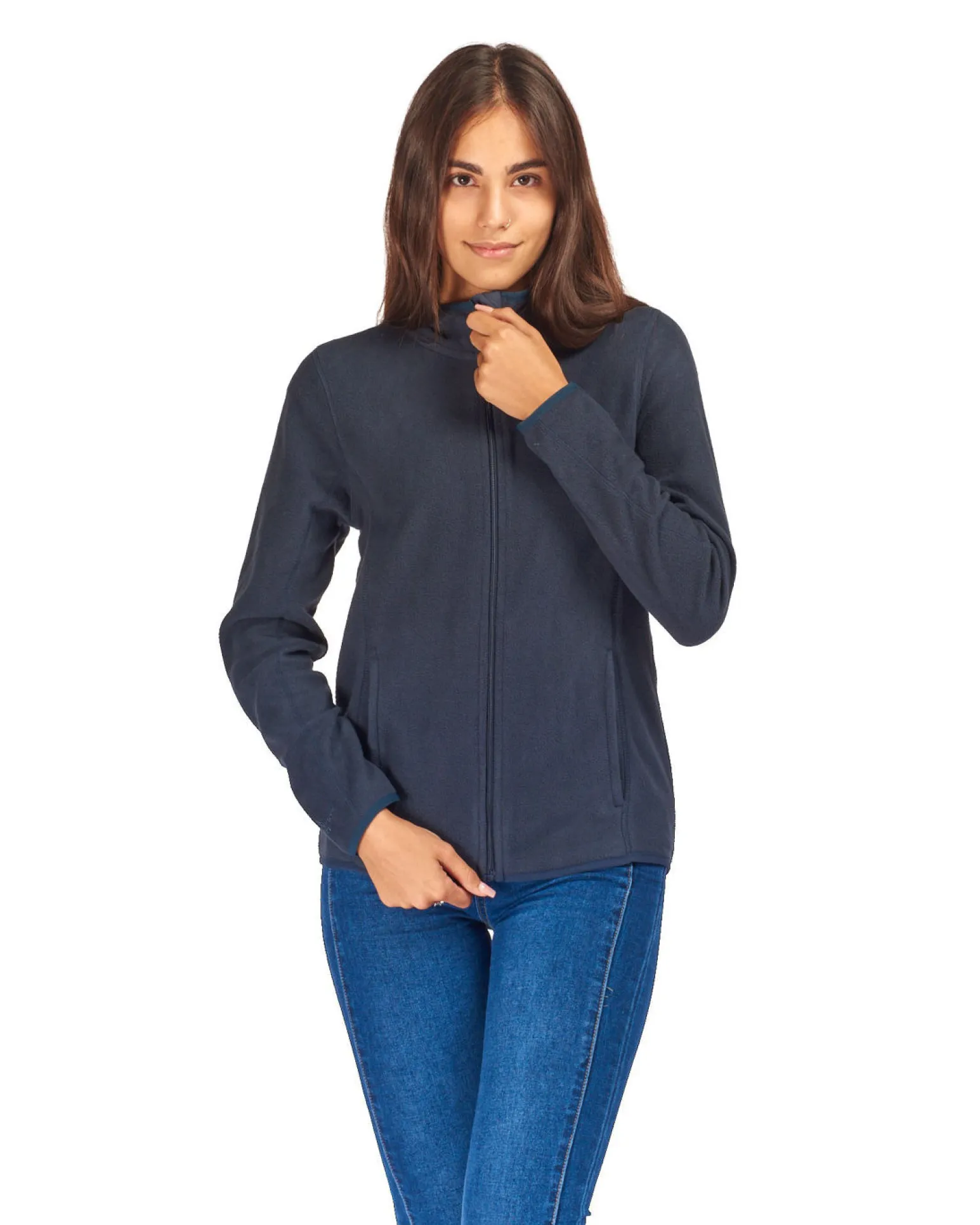 ON SPIRIT - PILE DONNA FULL ZIP BLU - LUANA