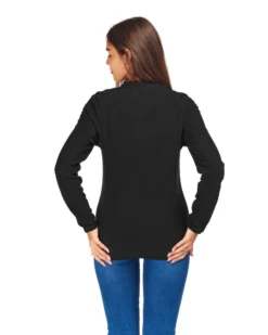 ON SPIRIT - PILE DONNA FULL ZIP NERO - LUANA