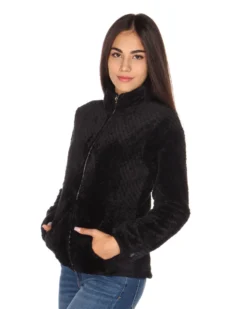 ON SPIRIT - PILE NERO FULL ZIP DA DONNA
