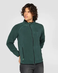 ON SPIRIT - PILE  RIGATO UOMO  FULL ZIP  VERDE - FABIO