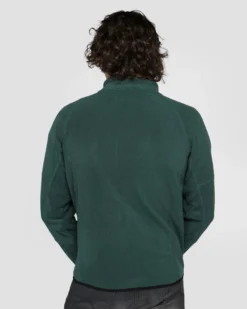 ON SPIRIT - PILE RIGATO UOMO FULL ZIP VERDE - FABIO
