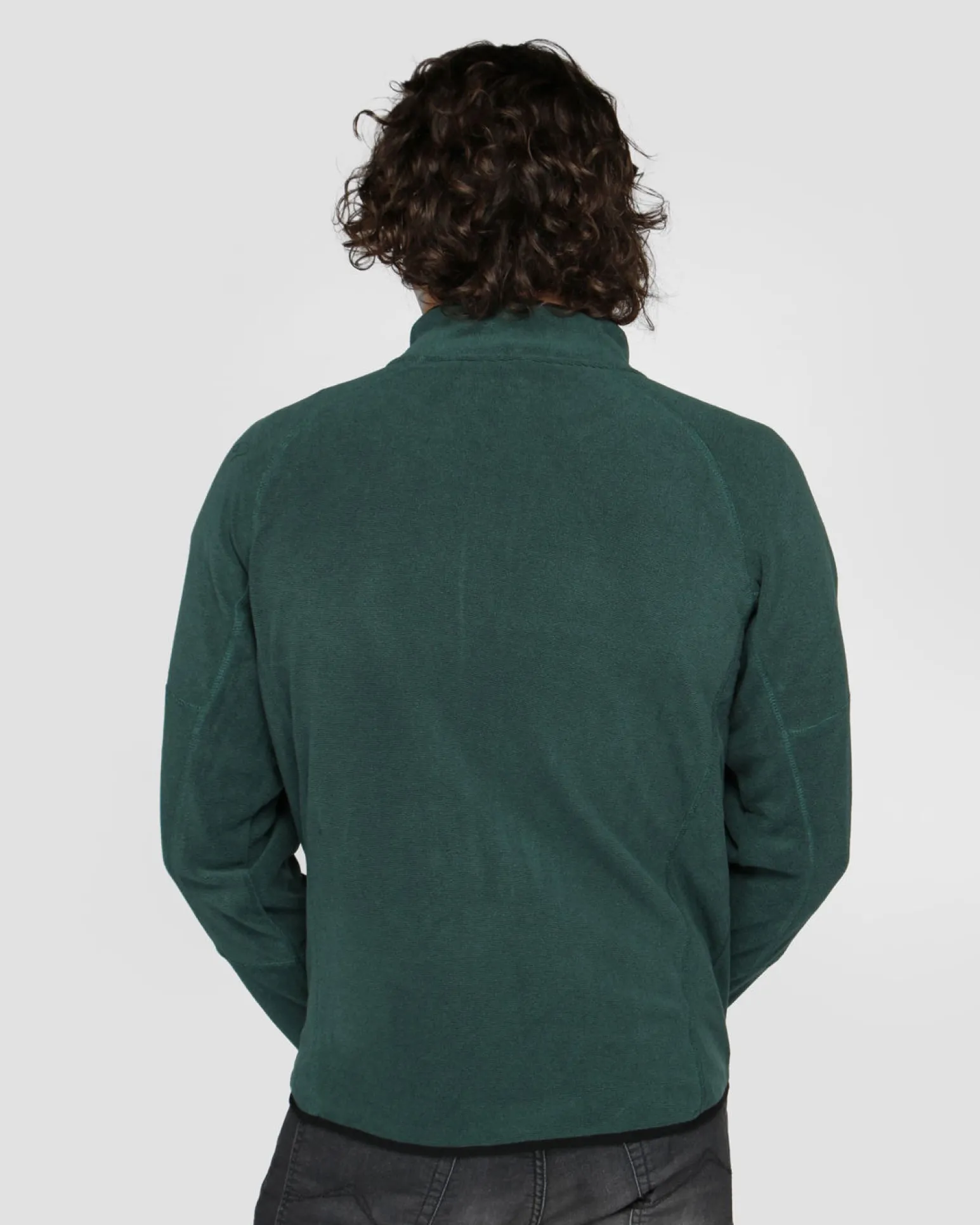 ON SPIRIT - PILE RIGATO UOMO FULL ZIP VERDE - FABIO