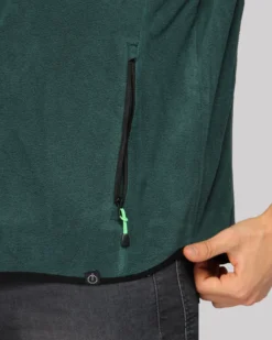 ON SPIRIT - PILE RIGATO UOMO FULL ZIP VERDE - FABIO
