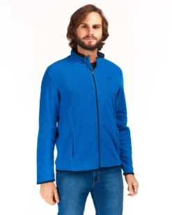 ON SPIRIT - PILE UOMO FULL ZIP BLU ROYAL - EMILIO
