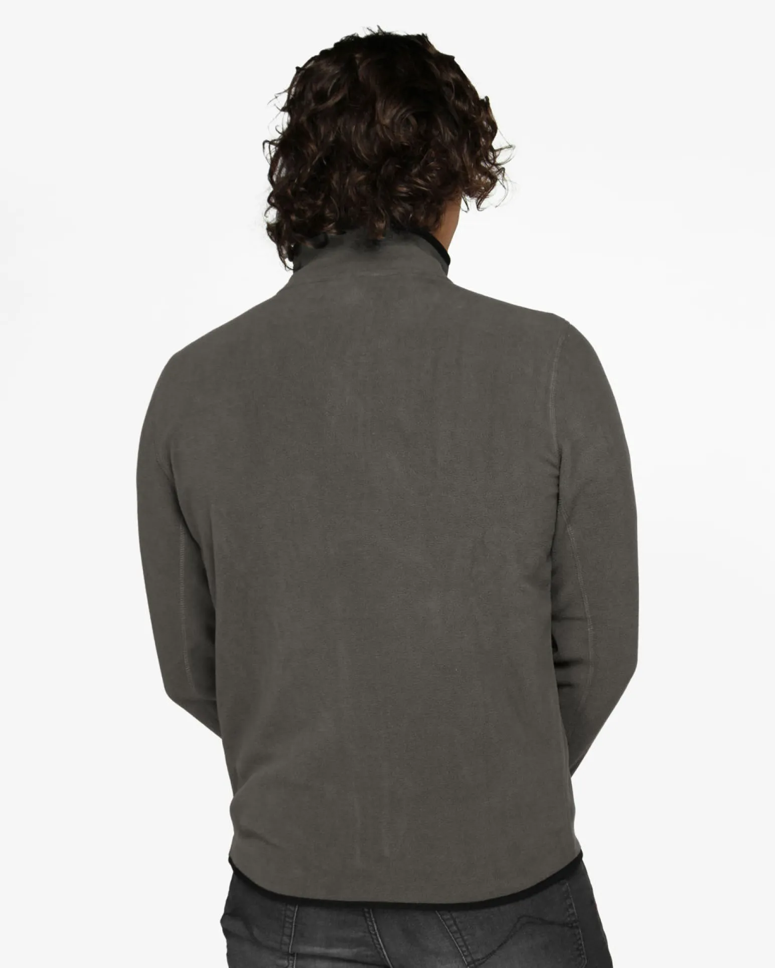 ON SPIRIT - PILE UOMO FULL ZIP GRIGIO SCURO -EMILIO