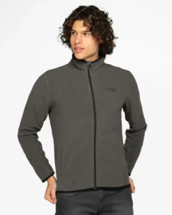 ON SPIRIT - PILE UOMO FULL ZIP GRIGIO SCURO -EMILIO