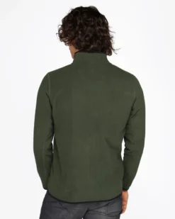 ON SPIRIT - PILE UOMO FULL ZIP VERDE MILITARE- EMILIO