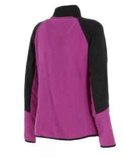 ON SPIRIT - Pile viola e nero da donna con zip frontale - MORA