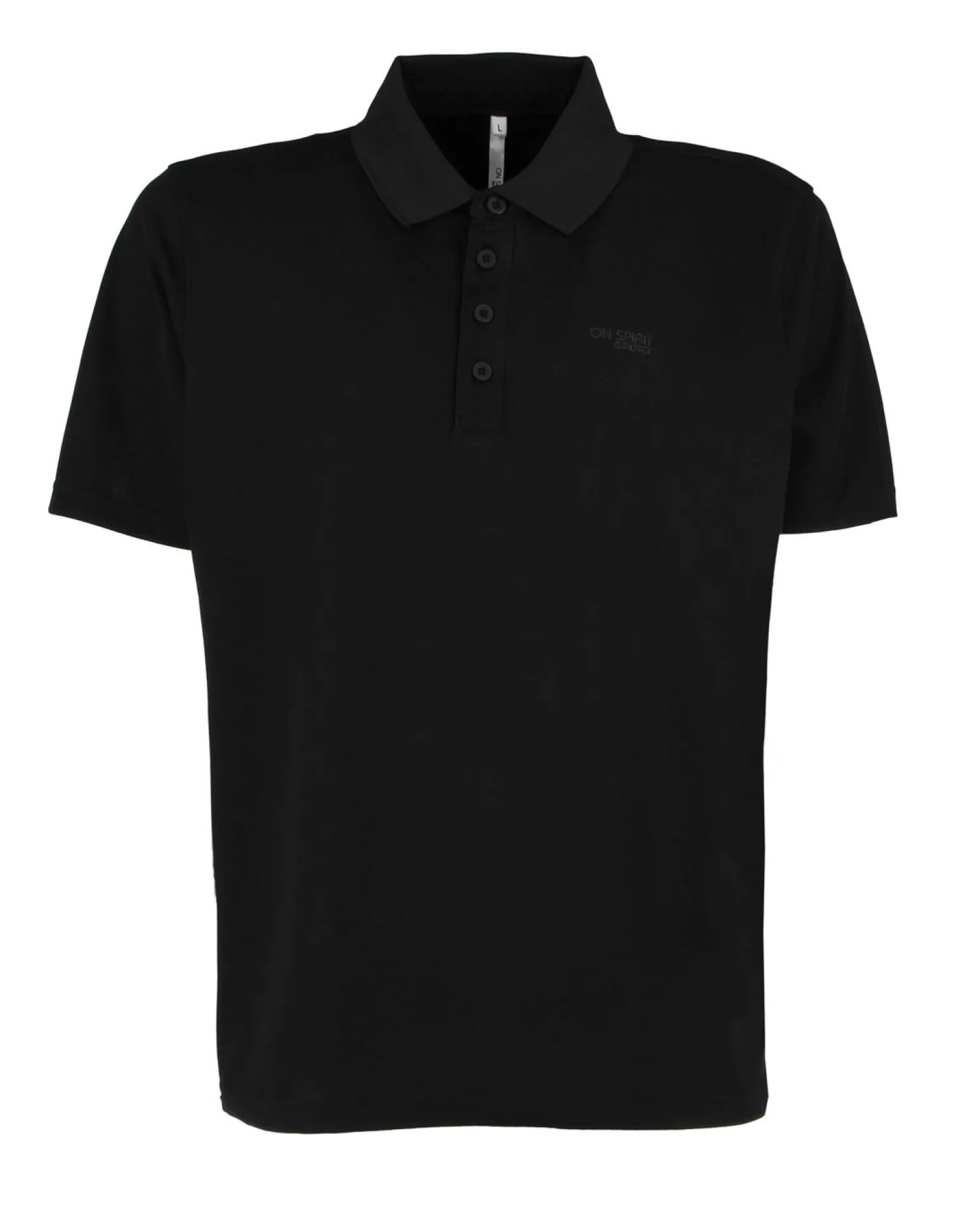 ON SPIRIT - POLO MEZZA MANICA NERA DA UOMO - LEROY