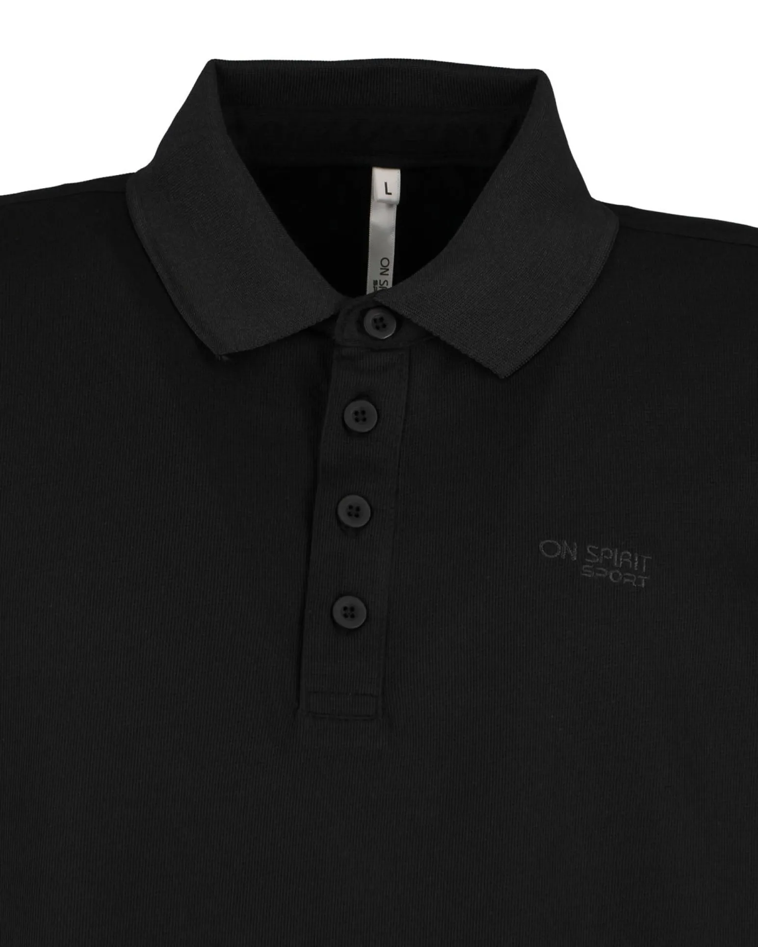 ON SPIRIT - POLO MEZZA MANICA NERA DA UOMO - LEROY