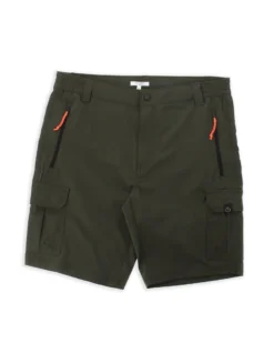 ON SPIRIT - SHORT CARGO CON TASCONI NERO CON DETTAGLI ARANCIONE FLUO E NERI, SANCHO