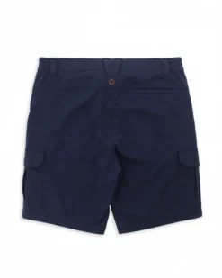 ON SPIRIT - SHORT CARGO CON TASCONI BLU SCURO CON DETTAGLI ARANCIONE FLUO E NERI, SANCHO