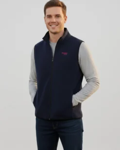 ON SPIRIT - SMANICATO IN PILE  UOMO FULL ZIP BLU SCURO -  SIMONE