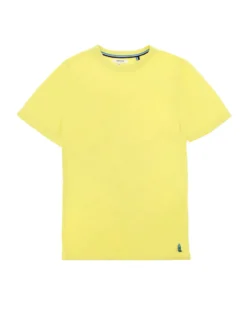 ON SPIRIT - T-shirt girocollo da uomo gialla con stampa posteriore