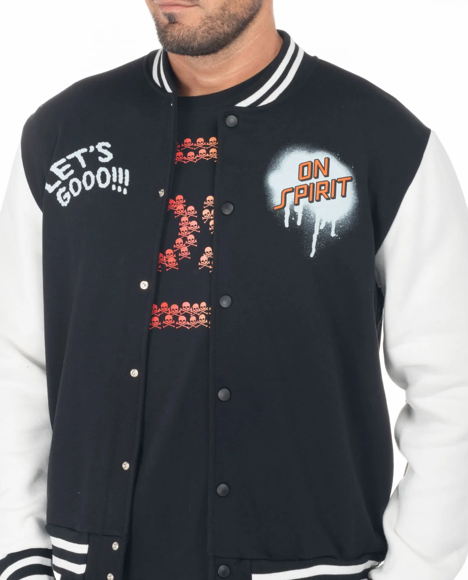 ON SPIRIT - UOMO FELPA BOMBER COLLEGE