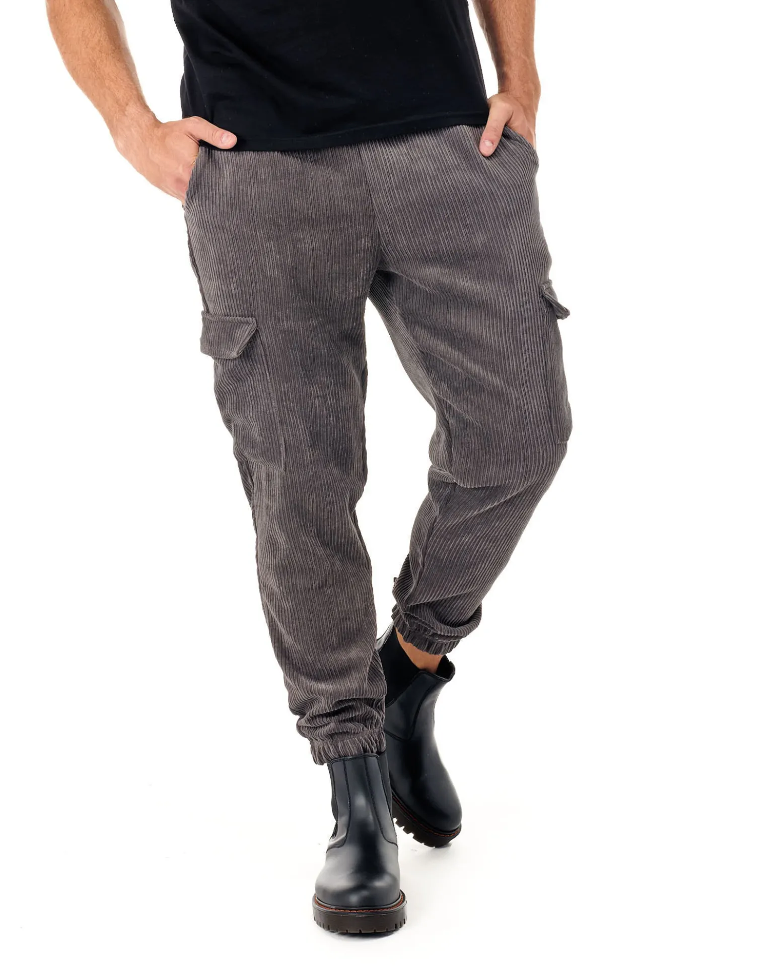 ON SPIRIT - UOMO PANTALONE TASCHE LATERALI VELLUTO