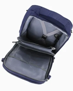 OR&MI - Zaino ufficio blu in nylon con fibbie laterali regolabili