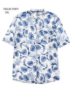 OVER CAMICIA MEZZA MANICA LINO