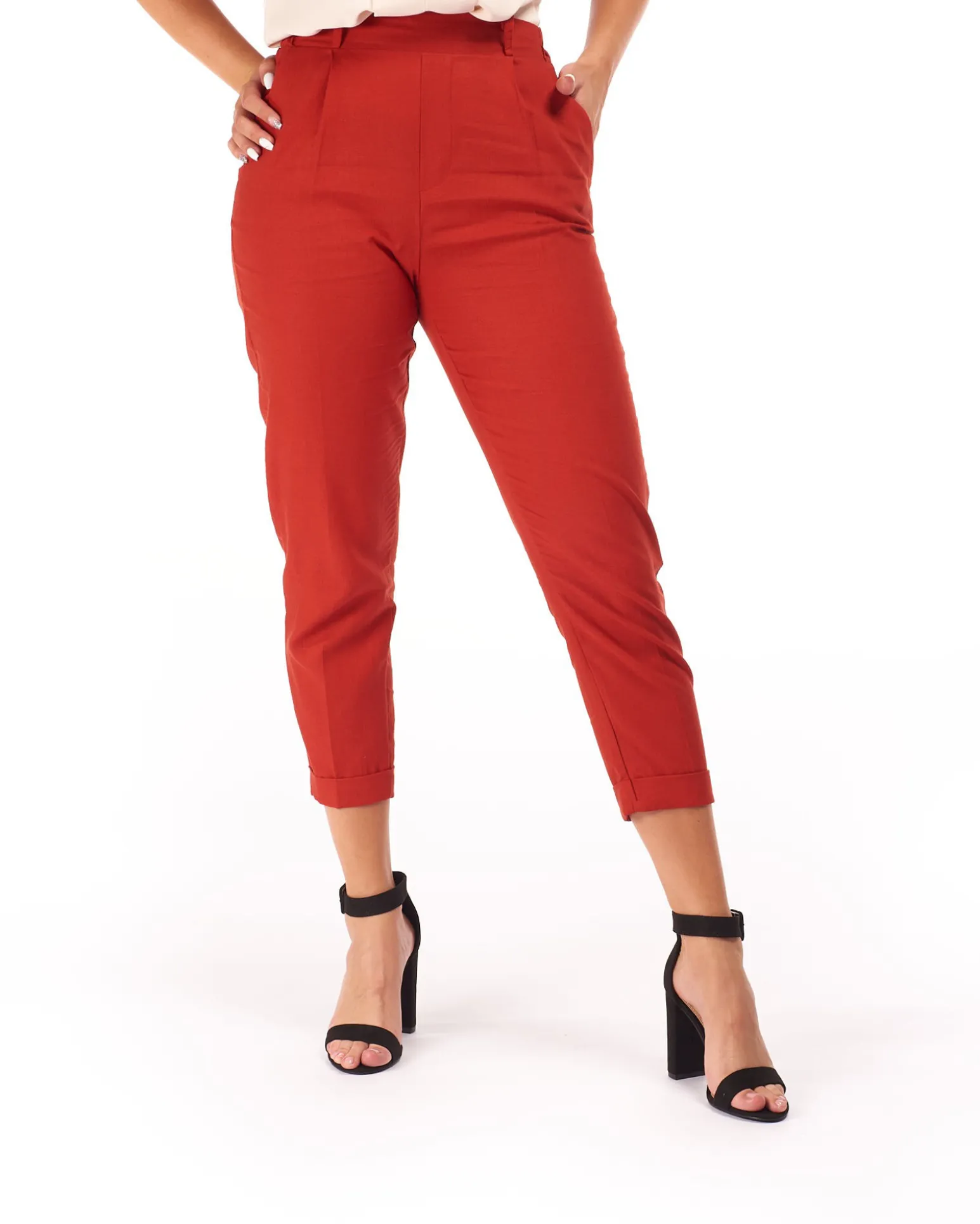PANTALONE TASCA AMERICA LINO-VISCOSA