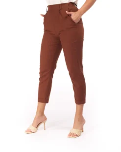 PANTALONE TASCA AMERICA LINO-VISCOSA