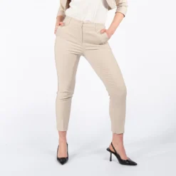 PAQUITA - PANTALONE BEIGE DA DONNA CON TASCA AMERICA