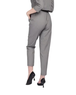 PAQUITA - PANTALONE GRIGIO DA DONNA CON VITA ELASTICIZZATA