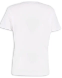 PEANUTS - Tshirt bianca da donna con logo rosa - JL052537