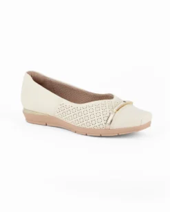 PICCADILLY - Ballerina panna con soletta anatomica in lattice