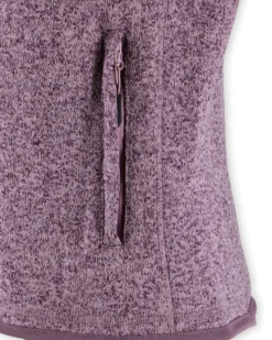 PILE FZ  KNIT POLAR BRUNA MAUVE