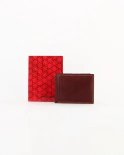 Portafoglio uomo cognac in VERA PELLE, con portaspicci e doppio scomparto banconote -You Young Coveri