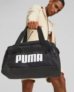 PUMA - Borsone nero e bianco con tracolla regolabile e doppio scomparto interno