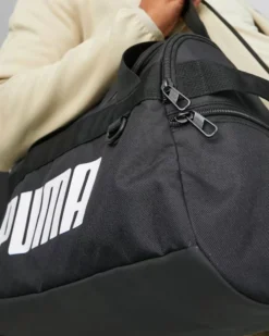 PUMA - Borsone nero e bianco con tracolla regolabile e doppio scomparto interno