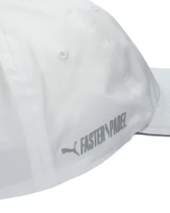 PUMA - Cappello da padel regolabile bianco in tessuto traspirante con logo riflettente
