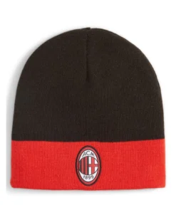 PUMA - Cappello invernale rosso e nero reversibile Milan