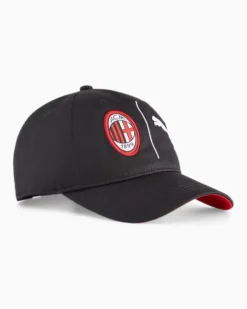 PUMA - Cappello nero con logo bianco Milan