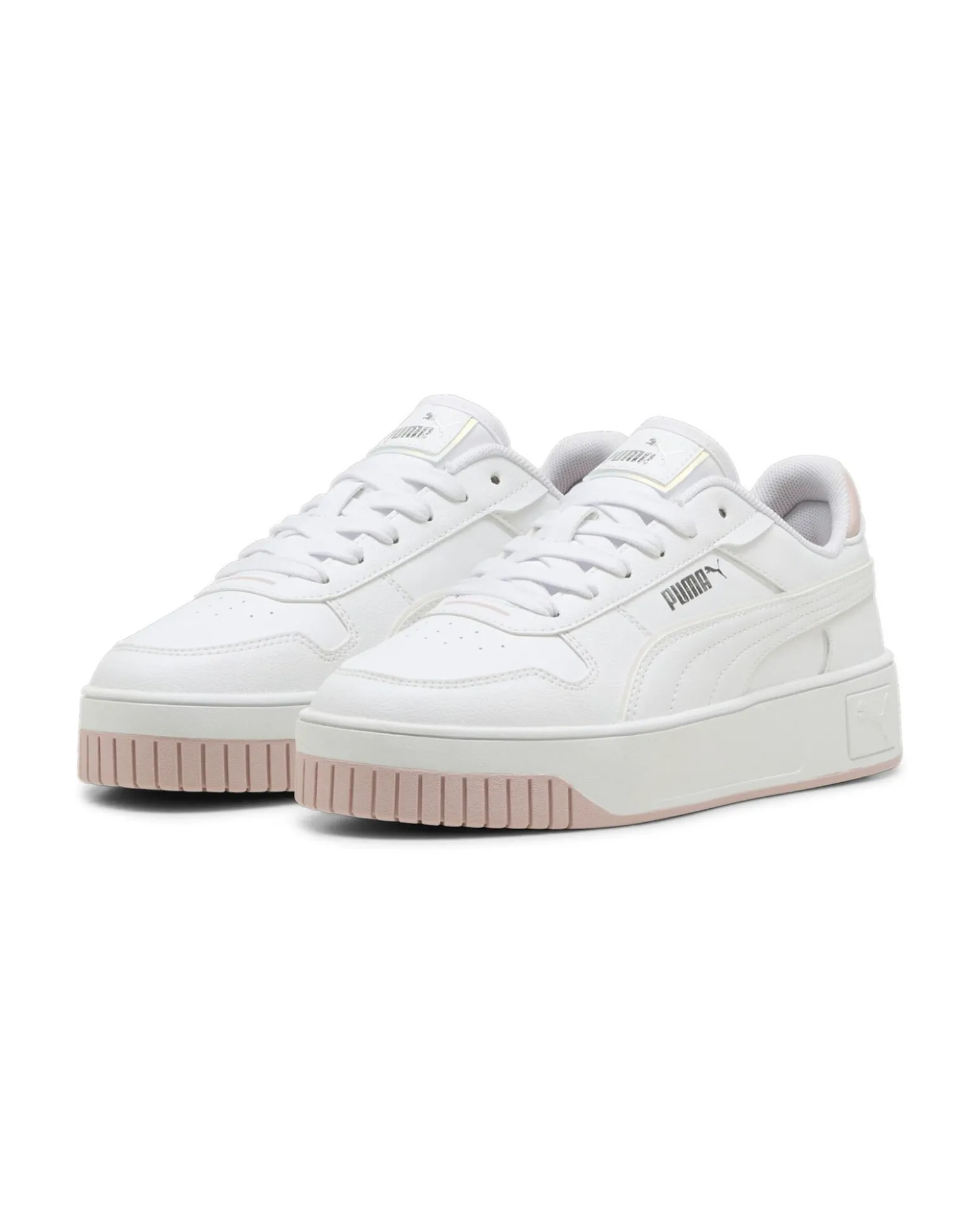 PUMA CARINA STREET HOLO 2.0 JR - Scarpa bianca e rosa, numerata 36 - 39
