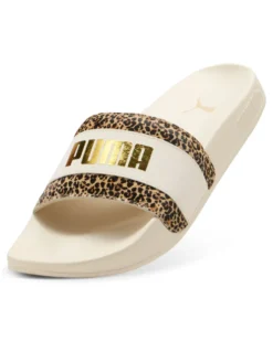 PUMA -CIABATTE DA DONNA BEIGE E LEOPARDATO LEADCAT 2.0 ANIMAL FLAIR SNOW  402880-01