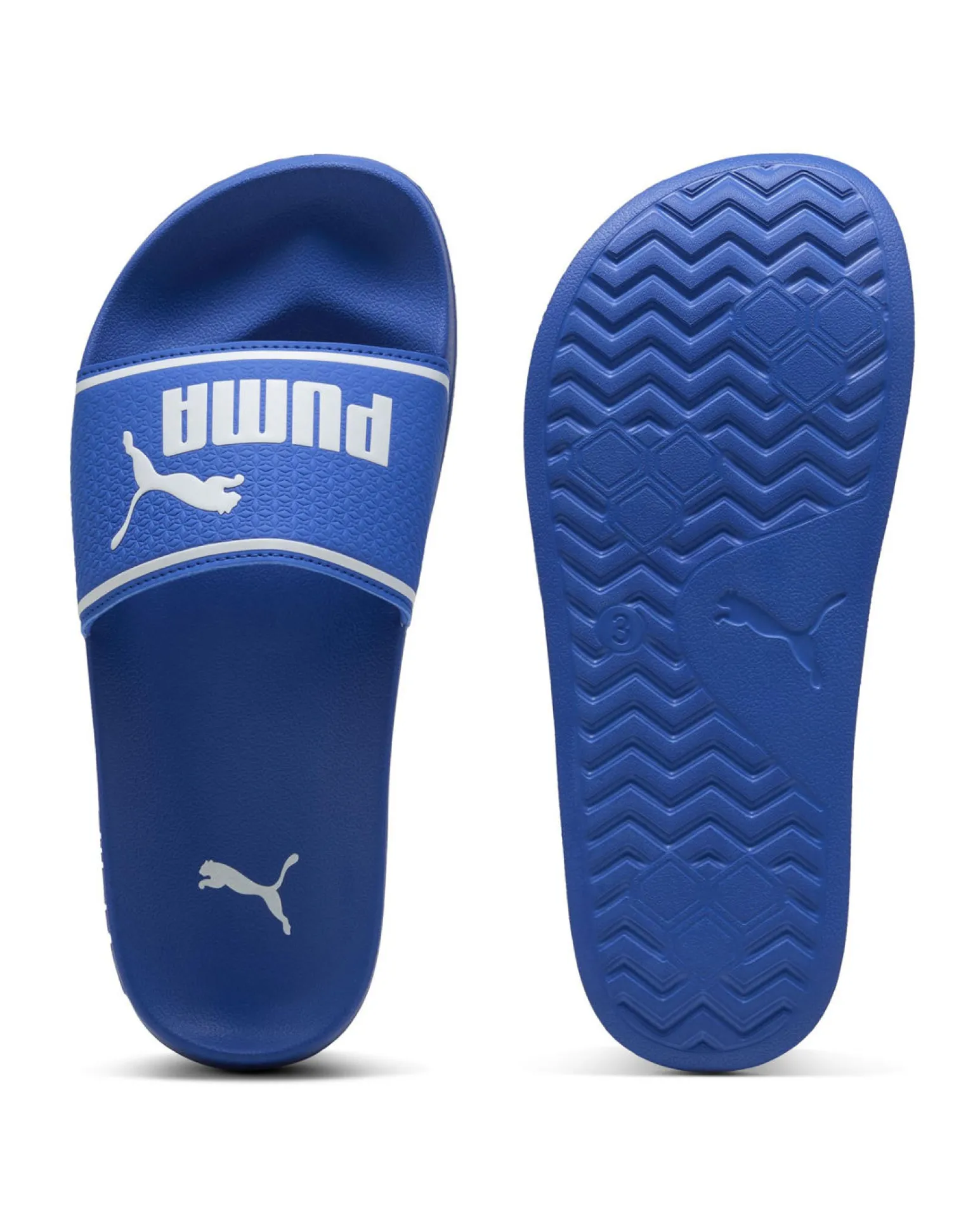 PUMA - CIABATTE JUNIOR LEADCAT 2.0 GS BLU ROYAL CON DETTAGLI BIANCHI DAL 35.5 AL 39, 384434-16