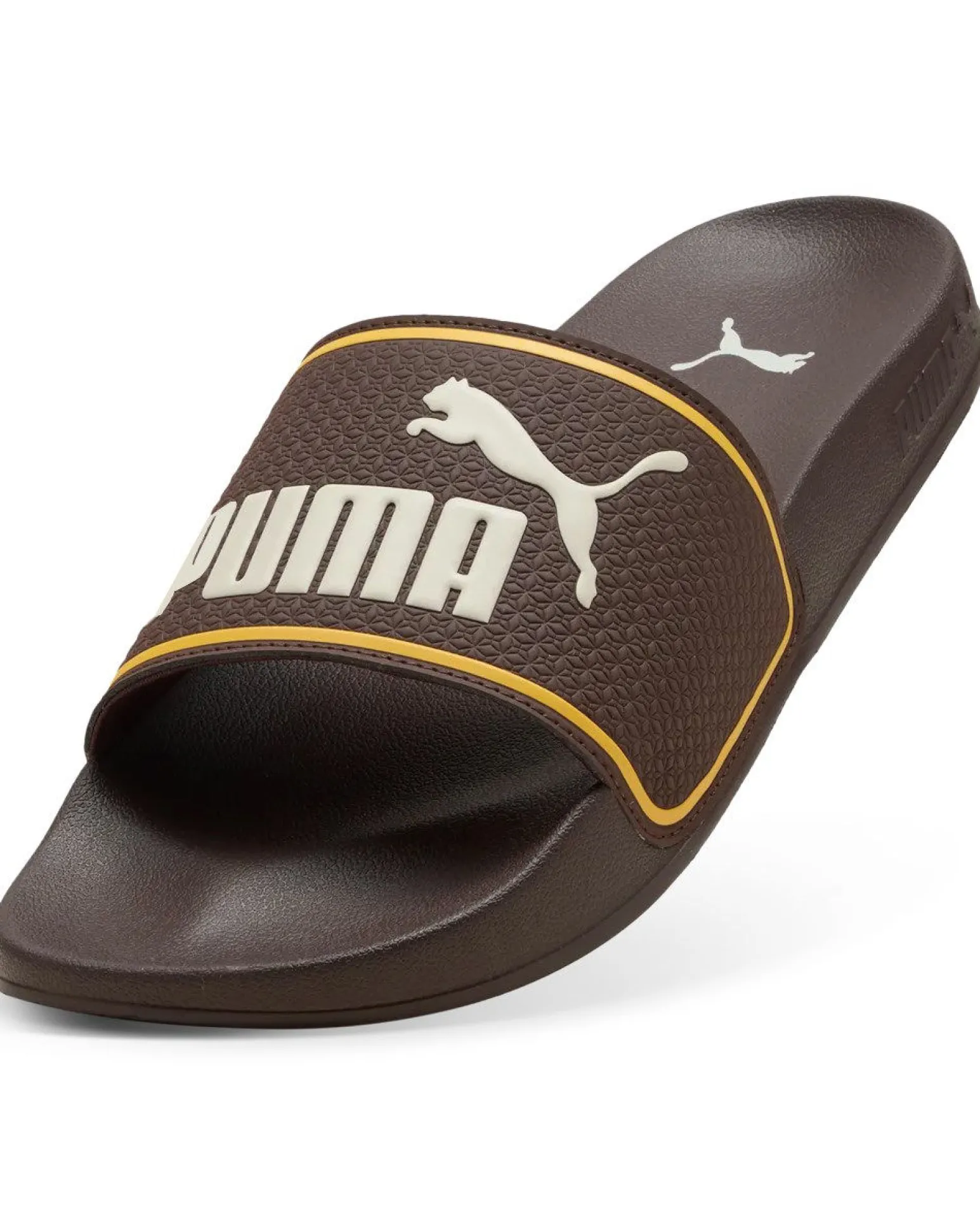 PUMA -CIABATTE LEADCAT 2.0 MARRONI CON DETTAGLI GIALLI DA UOMO 384139-45