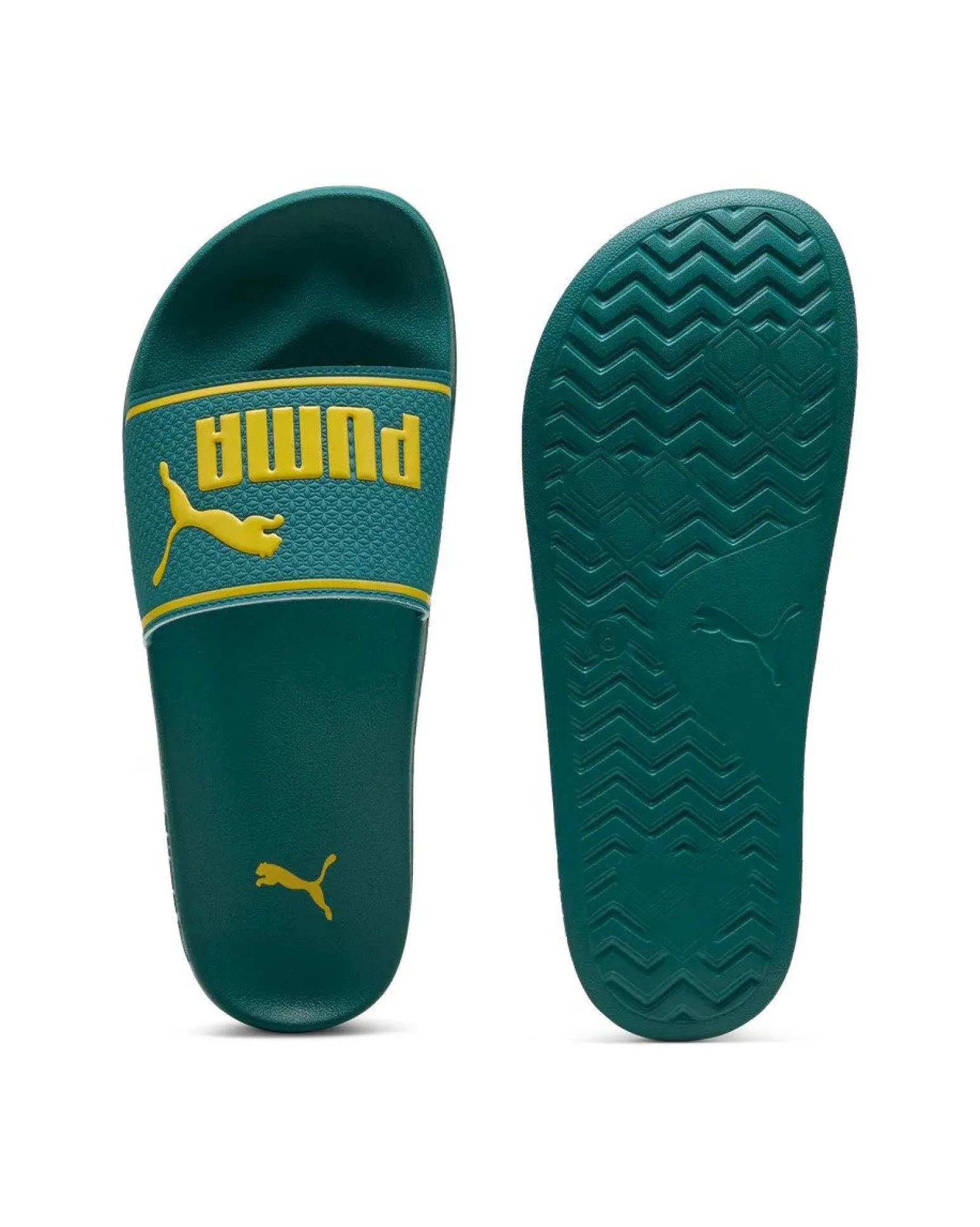 PUMA -CIABATTE LEADCAT 2.0 VERDI CON DETTAGLI GIALLI DA UOMO 384139-46