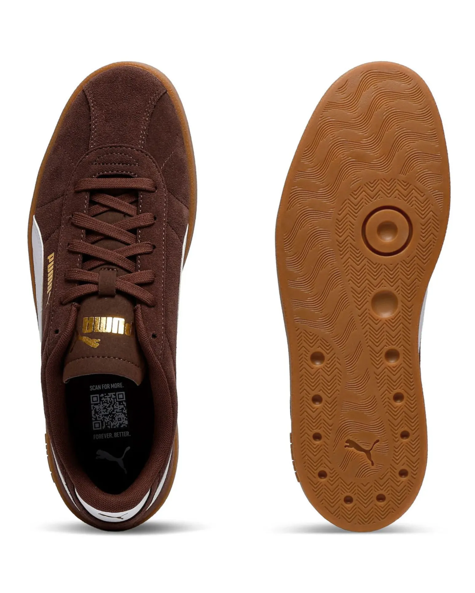 PUMA CLUB II - SNEAKERS MARRONE E BIANCA DA UOMO - 397444-28