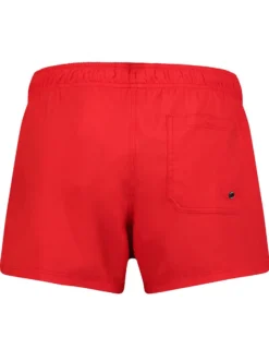 PUMA - Costume da bagno pantaloncino corto rosso con logo bianco