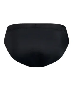 PUMA - Costume slip nero in tessuto elasticizzato con lacci