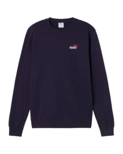 PUMA - FELPA BLU ESSENTIAL +2 COLOR SMALL LOGO  DA UOMO, 694495-16